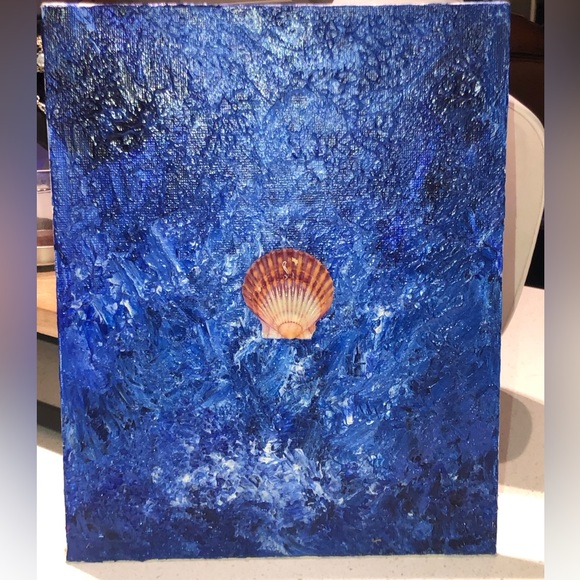 Ocean 🌊 Sea Art Handmade: Acrylic & Shell - Picture 11 of 16
